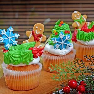 Cupcakes de turron navideno